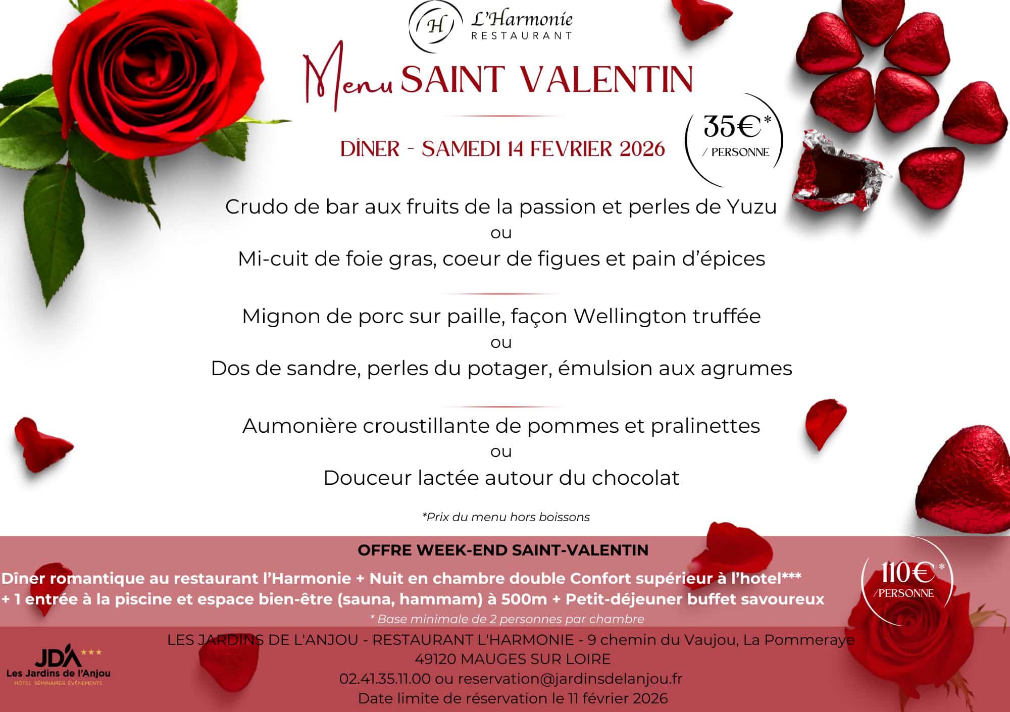 Menu Saint Valentin